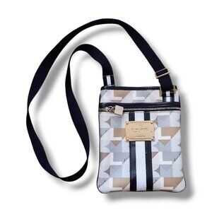 L.A.M.B. by Gwen Stefani rare vintage Y2K abstract print leather crossbody bag